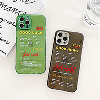 Phone Case For Apple Back Cover iPhone 12 Pro Max 11 SE 2020 X XR XS Max 8 7 Shockproof Dustproof Word / Phrase TPU miniinthebox