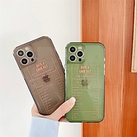 Phone Case For Apple Back Cover iPhone 12 Pro Max 11 SE 2020 X XR XS Max 8 7 Shockproof Dustproof Word / Phrase TPU miniinthebox
