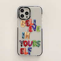 Phone Case For Apple Back Cover iPhone 12 Pro Max 11 SE 2020 X XR XS Max 8 7 Shockproof Dustproof Word / Phrase TPU miniinthebox