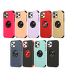 Phone Case For Apple Back Cover iPhone 12 Pro Max 11 SE 2020 X XR XS Max 8 7 Shockproof Ring Holder Solid Color TPU PC miniinthebox