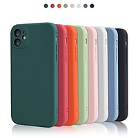 Phone Case For Apple Back Cover iPhone 12 Pro Max 11 SE 2020 X XR XS Max 8 7 Shockproof Solid Colored TPU miniinthebox