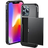 Phone Case For Apple Back Cover iPhone 13 12 11 Pro Max Protective Wallet Case with Card Slot for Mini SE 2020 X XR XS Max 8 7 Plus Card Holder Shockproof Dustproof Solid Colored PC miniinthebox