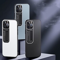 Phone Case For Apple Back Cover iPhone 13 12 11 Pro Max Mini Portable with Stand Shockproof Solid Colored PC miniinthebox