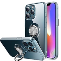 Phone Case For Apple Back Cover iPhone 13 12 11 Pro Max Mini SE 2020 X XR XS Max 8 7 Plus Shockproof Dustproof Clear Case with Ring Holder Solid Colored TPU miniinthebox