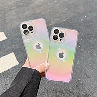 Phone Case For Apple Back Cover iPhone 13 12 11 Pro Max X XR XS Max Bumper Frame Soft Edges Non-Yellowing Color Gradient Glitter Shine TPU PC miniinthebox