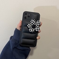 Phone Case For Apple Back Cover iPhone 13 12 11 Pro Max X XR XS Max Shockproof Dustproof Puffer Solid Colored Flower Silicone miniinthebox