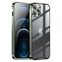 Phone Case For Apple Back Cover iPhone 13 12 Pro Max Portable Translucent Shockproof Solid Colored TPU Aluminum Alloy miniinthebox