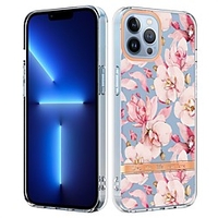 Phone Case For Apple Back Cover iPhone 13 12 Pro Max Shockproof Dustproof Support Wireless Charging Flower TPU miniinthebox