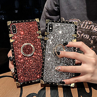 Phone Case For Apple Back Cover iPhone 13 iPhone 12 Pro Max 11 SE 2020 X XR XS Max 8 7 6 iPhone 13 Pro Max iPhone 13 Mini iPhone 13 Pro Shockproof Ring Holder Armor Armor Glitter Shine Metal miniinthebox