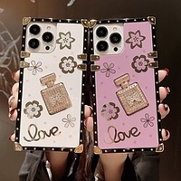 Phone Case For Apple Back Cover iPhone 13 Pro Max 12 11 SE 2022 X XR XS Max 8 7 Bumper Frame Rhinestone Shockproof Flower Crystal Diamond TPU PC miniinthebox