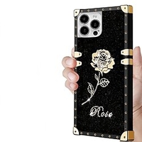 Phone Case For Apple Back Cover iPhone 13 Pro Max 12 11 SE 2022 X XR XS Max 8 7 Bumper Frame Rhinestone Shockproof Flower Crystal Diamond TPU PC miniinthebox