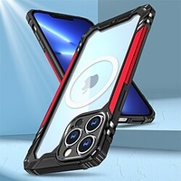 Phone Case For Apple Back Cover iPhone 13 Pro Max 12 11 X XR XS Max Portable anti-drop Shockproof Lines / Waves Solid Colored Geometric Pattern TPU Aluminum Alloy miniinthebox