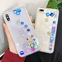Phone Case For Apple Back Cover iPhone XR iPhone XS iPhone XS Max iPhone X iPhone 8 Plus iPhone 8 iPhone 7 Plus iPhone 7 iPhone 6s Plus iPhone 6s Flowing Liquid Glitter Shine Glitter Shine Hard miniinthebox