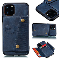 Phone Case For Apple Back Cover Leather iPhone 13 12 Pro Max 11 SE 2020 X XR XS Max 8 7 6 Card Holder Shockproof Solid Color PU Leather TPU miniinthebox