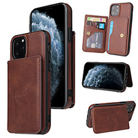 Phone Case For Apple Back Cover Leather Wallet Card iPhone 13 iPhone 12 Pro Max 11 SE 2020 X XR XS Max 8 7 6 iPhone 13 Pro Max iPhone 13 Mini iPhone 13 Pro Wallet Card Holder Shockproof Solid Color miniinthebox