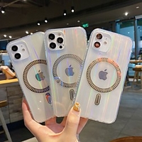 Phone Case For Apple Back Cover Magnetic Adsorption iPhone 12 Pro Max 11 SE 2020 X XR XS Max 8 7 6 Shockproof Dustproof Clear Transparent Solid Colored TPU miniinthebox