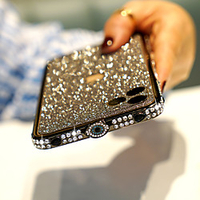 Phone Case For Apple Bumper iPhone 12 Pro Max 11 SE 2020 X XR XS Max 8 7 Shockproof Rhinestone Solid Color Metal miniinthebox