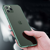 Phone Case For Apple Bumper iPhone 12 Pro Max 11 SE 2020 X XR XS Max 8 7 Shockproof Solid Color Metal miniinthebox