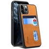 Phone Case For Apple Classic Series iPhone 12 Pro Max 11 X XR XS Max Bumper Frame Dustproof Card Holder Slots Solid Colored TPU PU Leather miniinthebox