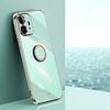 Phone Case For Apple Classic Series iPhone 13 Pro Max 12 11 SE 2022 X XR XS Max 8 7 Bumper Frame Plating Ring Holder Solid Colored TPU PC miniinthebox