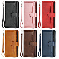 Phone Case For Apple Full Body Case iPhone 12 iPhone 11 iPhone 12 Pro Max iPhone 11 Pro iPhone 11 Pro Max iPhone 12 Pro iphone 7/8 iphone X / XS Card Holder Shockproof Dustproof Solid Colored PU miniinthebox