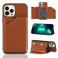 Phone Case For Apple Full Body Case iPhone 13 12 11 Pro Max Mini X XR XS Max 8 7 Plus Card Holder Shockproof Dustproof Solid Colored PU Leather TPU miniinthebox