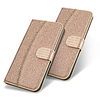 Phone Case For Apple Full Body Case Leather Wallet Card iPhone 12 Pro Max 11 SE 2020 X XR XS Max 8 7 6 Wallet Card Holder Flip Solid Color Glitter Shine Hard PU Leather miniinthebox