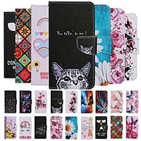 Phone Case For Apple Full Body Case Leather Wallet Card iPhone 12 Pro Max 11 SE 2020 X XR XS Max 8 7 6 Wallet Card Holder Shockproof Cartoon Flower / Floral Animal PU Leather TPU miniinthebox