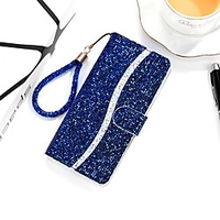 Phone Case For Apple Full Body Case Leather Wallet Card iPhone 12 Pro Max 11 SE 2020 X XR XS Max 8 7 6 Wallet Card Holder with Stand Glitter Shine PU Leather miniinthebox