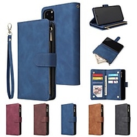 Phone Case For Apple Full Body Case Leather Wallet Card iPhone 13 iPhone 12 Pro Max 11 SE 2020 X XR XS Max 8 7 6 iPhone 13 Pro Max iPhone 13 Mini iPhone 13 Pro Wallet Card Holder Shockproof Solid miniinthebox