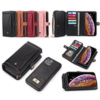 Phone Case For Apple Full Body Case Leather Wallet Card iPhone 13 iPhone 12 Pro Max 11 SE 2020 X XR XS Max 8 7 6 iPhone 13 Pro Max iPhone 13 Mini iPhone 13 Pro Wallet Card Holder Shockproof Solid miniinthebox
