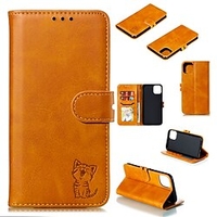 Phone Case For Apple Leather iPhone 13 Pro Max 12 11 SE 2022 X XR XS Max 8 7 Portable Wallet Flip Solid Colored Animal PU Leather miniinthebox