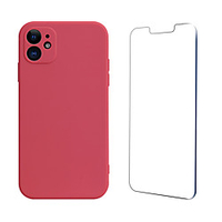 Phone Case For Apple Silicone iPhone 12 iPhone 12 Pro Max iPhone 12 Pro iPhone 12 Mini iPhone SE 2020 Waterproof Solid Colored Silica Gel Tempered Glass miniinthebox