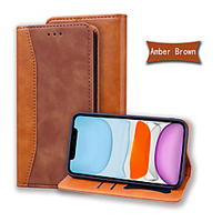 Phone Case For Apple Wallet Card iPhone 12 iPhone 12 Pro Max iPhone 12 Pro iPhone 12 Mini Card Holder Shockproof Dustproof Solid Colored PU Leather miniinthebox