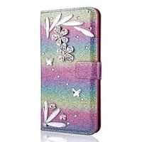 Phone Case For Apple Wallet Card iPhone 13 Pro Max 12 11 SE 2022 X XR XS Max 8 7 Rhinestone with Stand Glitter Shine Glitter Shine PU Leather miniinthebox