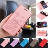 Phone Case For Apple Wallet Card iPhone 13 Pro Max 12 11 SE 2022 X XR XS Max 8 7 with Stand Magnetic Card Holder Slots Flower PU Leather miniinthebox