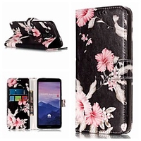 Phone Case For Huawei Full Body Case Leather Wallet Card Mate 10 Mate 10 pro Mate 10 lite Mate 9 Pro Wallet Card Holder with Stand Flower / Floral Hard PU Leather miniinthebox