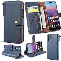 Phone Case For Huawei Full Body Case Wallet Card P20 P20 Pro P20 lite P30 P30 Pro P30 Lite Huawei Mate 20 lite Huawei Mate 20 pro Huawei Mate 20 Wallet Card Holder with Stand Solid Colored Hard miniinthebox