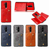 Phone Case For OnePlus Full Body Case Leather OnePlus 8 Pro OnePlus 8 Card Holder with Stand Solid Color PU Leather TPU miniinthebox