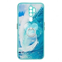 Phone Case For OPPO Back Cover OPPO F17 Pro OPPO A53 OPPO A7 oppo A9 2020 Oppo A5 / A3S / AX5 / A12E Shockproof Dustproof Ring Holder Graphic Transparent TPU miniinthebox
