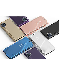 Phone Case For OPPO Full Body Case Flip OPPO F17 Pro Reno 4 5G Reno 4 Pro 5G oppo A9 2020 OPPO A5 2020 Oppo Reno 4 Oppo A72 / A52 / A92 Shockproof with Stand Flip Solid Color PC miniinthebox