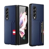 Phone Case For Samsung Galaxy Back Cover Galaxy Z Fold 3 5G Card Holder Shockproof Dustproof Solid Colored PU Leather TPU PC miniinthebox