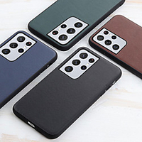 Phone Case For Samsung Galaxy Back Cover S10 A10 A50 A40 A70 Galaxy A2 Core S10e Samsung Galaxy A60 Galaxy A11 Galaxy A21 Shockproof Dustproof Solid Colored Genuine Leather miniinthebox