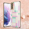 Phone Case For Samsung Galaxy Back Cover S21 Plus S21 Ultra Pattern Geometric Pattern Tempered Glass PC miniinthebox