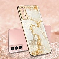 Phone Case For Samsung Galaxy Back Cover S22 S21 Plus S22 S21 Ultra S22 S21 Pattern Geometric Pattern Marble Tempered Glass PC miniinthebox