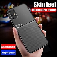 Phone Case For Samsung Galaxy Back Cover S22 S21 S20 Plus Ultra FE A32 A52 A72 Note 20 Ultra Solid Color TPU Metal miniinthebox