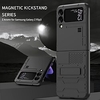 Phone Case For Samsung Galaxy Back Cover Z Flip 3 Shockproof Dustproof with Stand Solid Colored PC miniinthebox