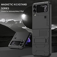 Phone Case For Samsung Galaxy Back Cover Z Flip 3 Shockproof Dustproof with Stand Solid Colored PC miniinthebox