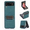 Phone Case For Samsung Galaxy Flip Z Flip 3 Flip Shockproof Card Holder Slots Solid Colored PU Leather miniinthebox