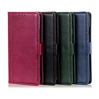 Phone Case For Samsung Galaxy Full Body Case Leather Flip S21 S21 Plus S21 Ultra Galaxy A32 Galaxy A42 S20 S20 Plus S20 ultra S20 FE 5G Note 20 Ultra Shockproof Dustproof Flip Solid Color PU Leather miniinthebox